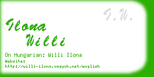 ilona willi business card